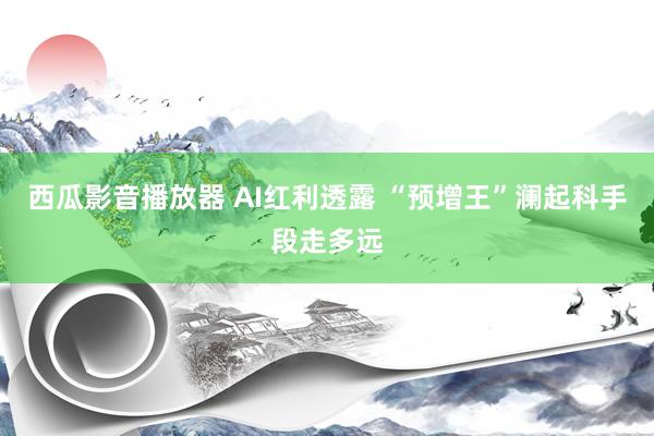 西瓜影音播放器 AI红利透露 “预增王”澜起科手段走多远