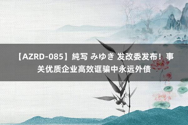 【AZRD-085】純写 みゆき 发改委发布！事关优质企业高效诓骗中永远外债