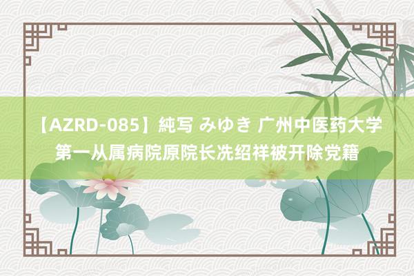 【AZRD-085】純写 みゆき 广州中医药大学第一从属病院原院长冼绍祥被开除党籍