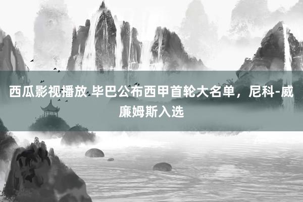 西瓜影视播放 毕巴公布西甲首轮大名单，尼科-威廉姆斯入选