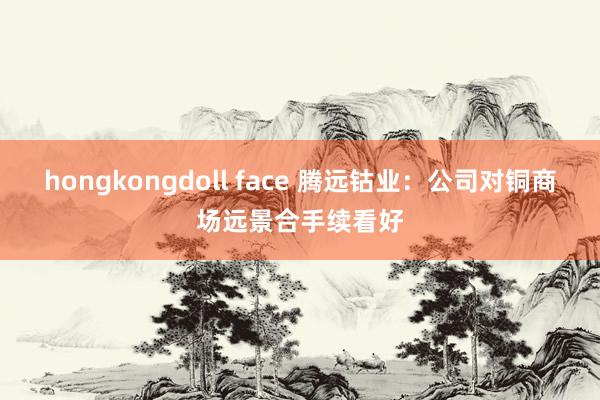 hongkongdoll face 腾远钴业：公司对铜商场远景合手续看好