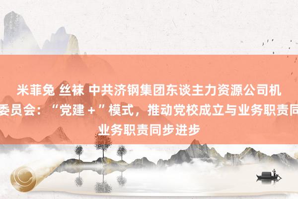 米菲兔 丝袜 中共济钢集团东谈主力资源公司机关支部委员会：“党建＋”模式，推动党校成立与业务职责同步进步